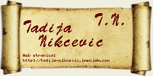 Tadija Nikčević vizit kartica